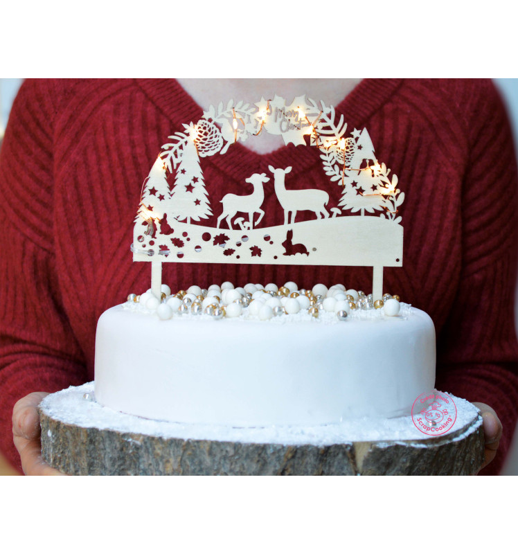Cake topper led Forêt enchantée