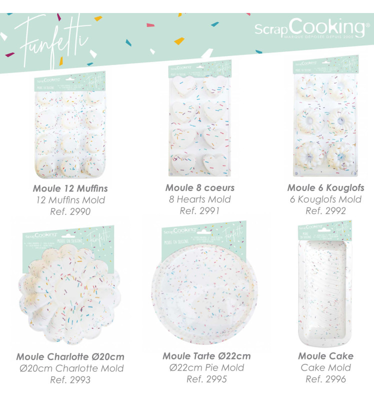 Moule à tarte silicone 22 cm Funfetti