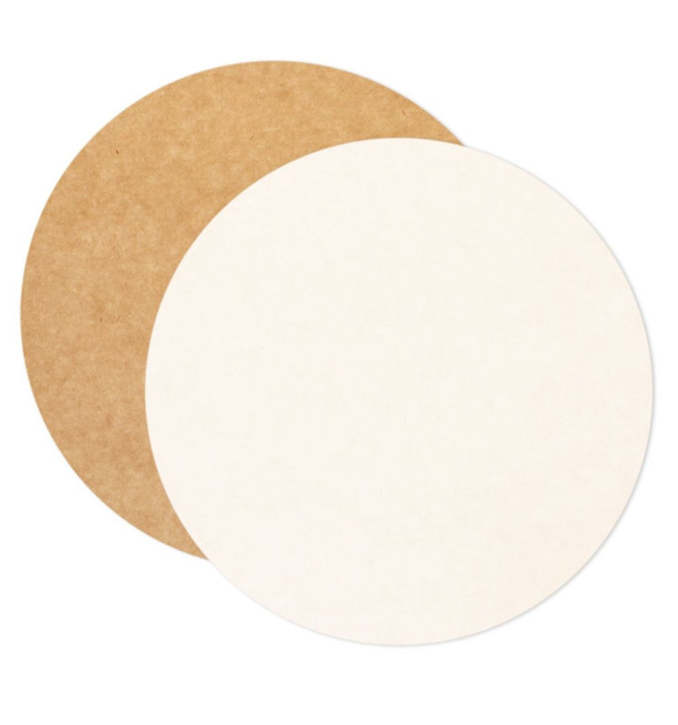 5 Supports ronds 24 cm kraft