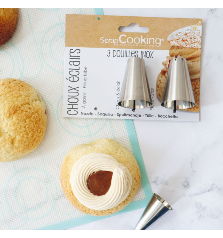 Trio de douilles pour choux éclairs