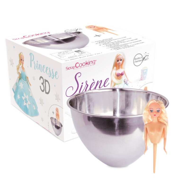 Moule dôme gâteau princesse/sirène 3D