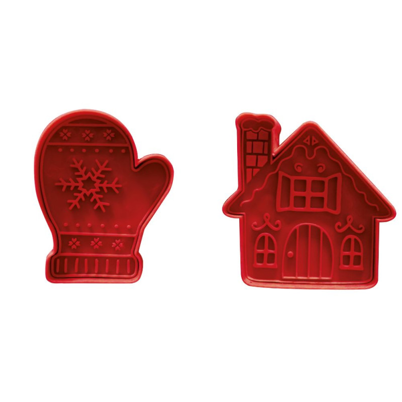 Emporte-pièces éjecteurs pour biscuits Christmas x2