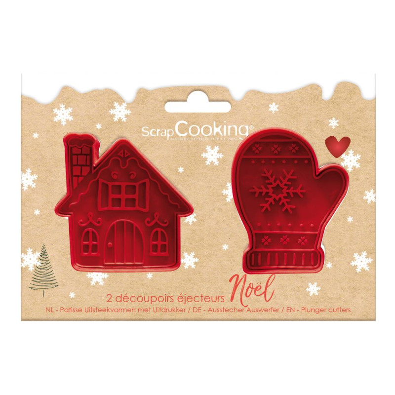 Emporte-pièces éjecteurs pour biscuits Christmas x2