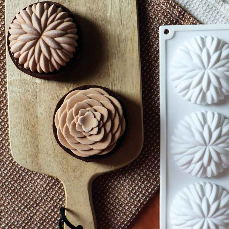 Moule silicone 3D pochage Saint-Honoré Ø7 cm pour tartelettes