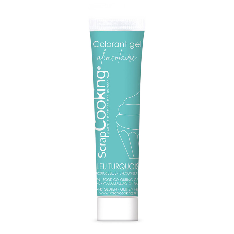 Colorant gel alimentaire bleu turquoise 20 gr