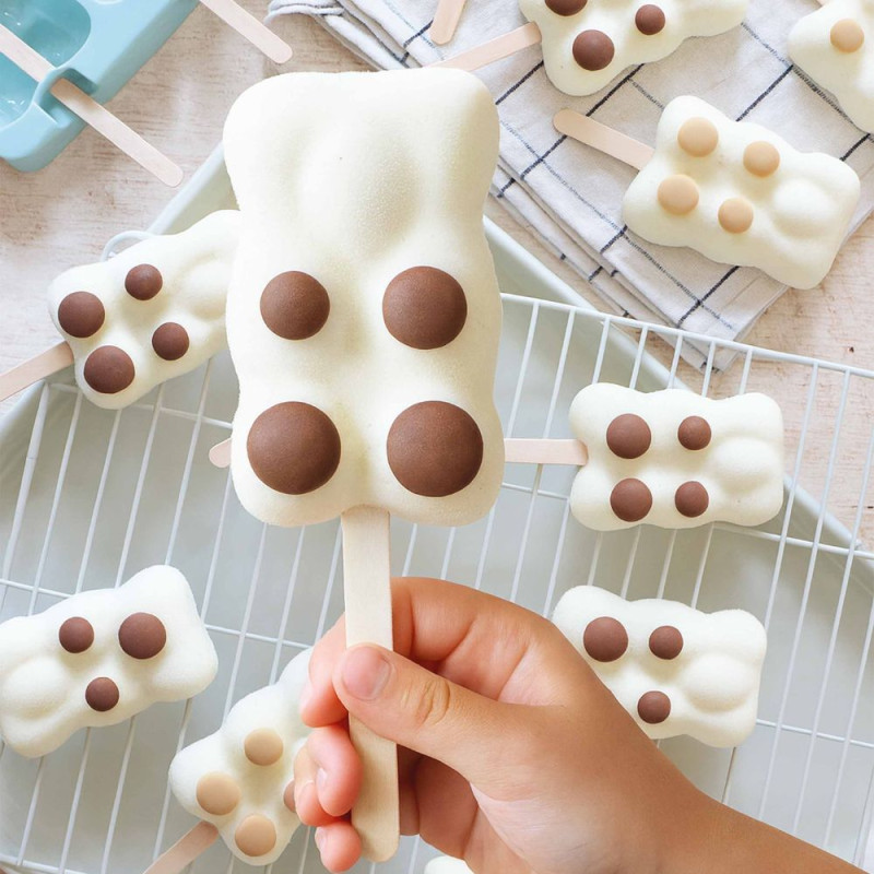 Moule en silicone pour glaces oursons sur bâtonnet