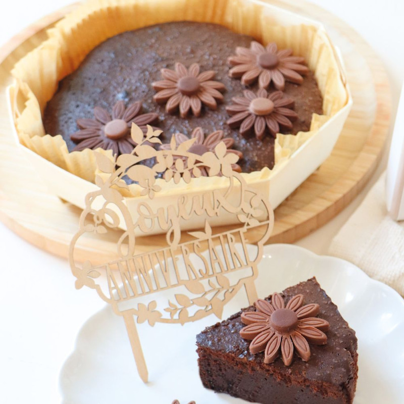 2 moules airfryer ronds en bois Ø 18 cm + caissettes de cuisson sulfurisées