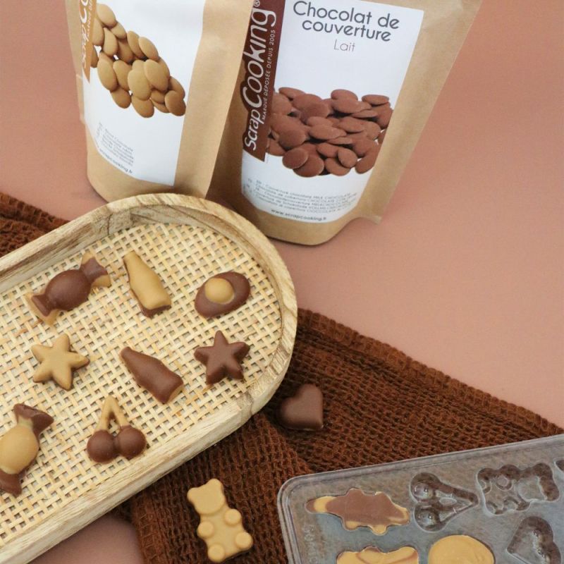 Moule multi-empreintes pour bonbons - Ourson, Croco, Cerise, Bouteille cola