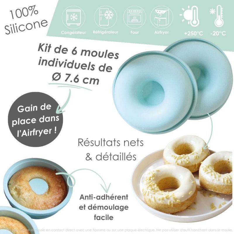 Moules silicone airfryer donuts x6