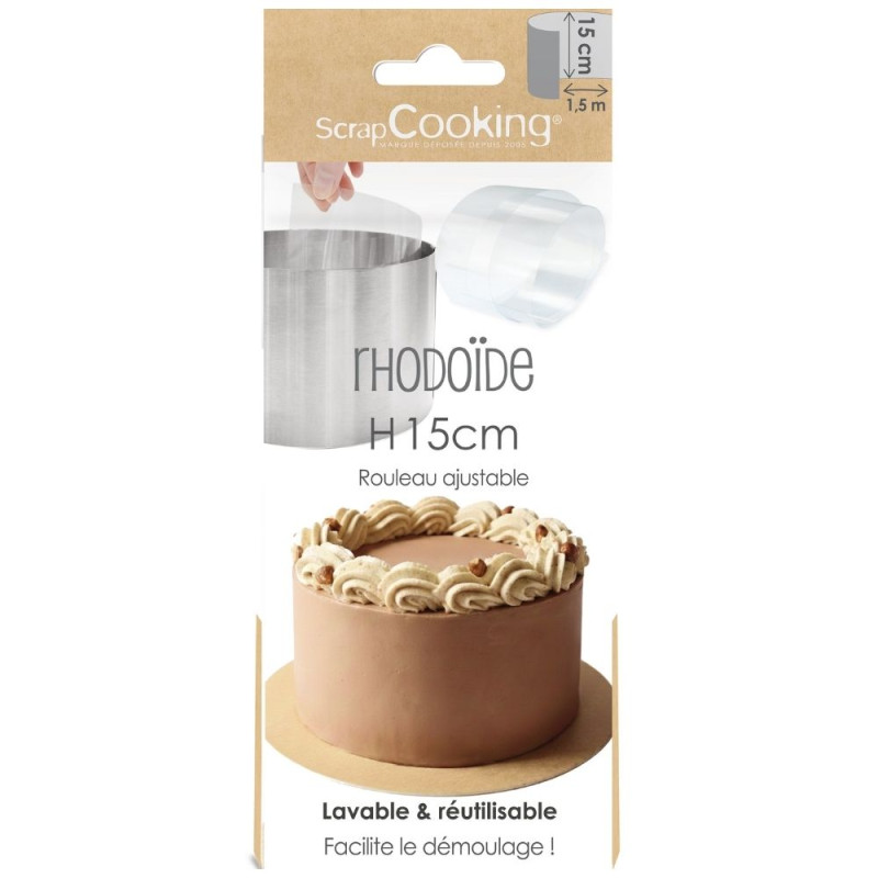 Ruban rhodoïde entremets 1,5 m x H.15 cm