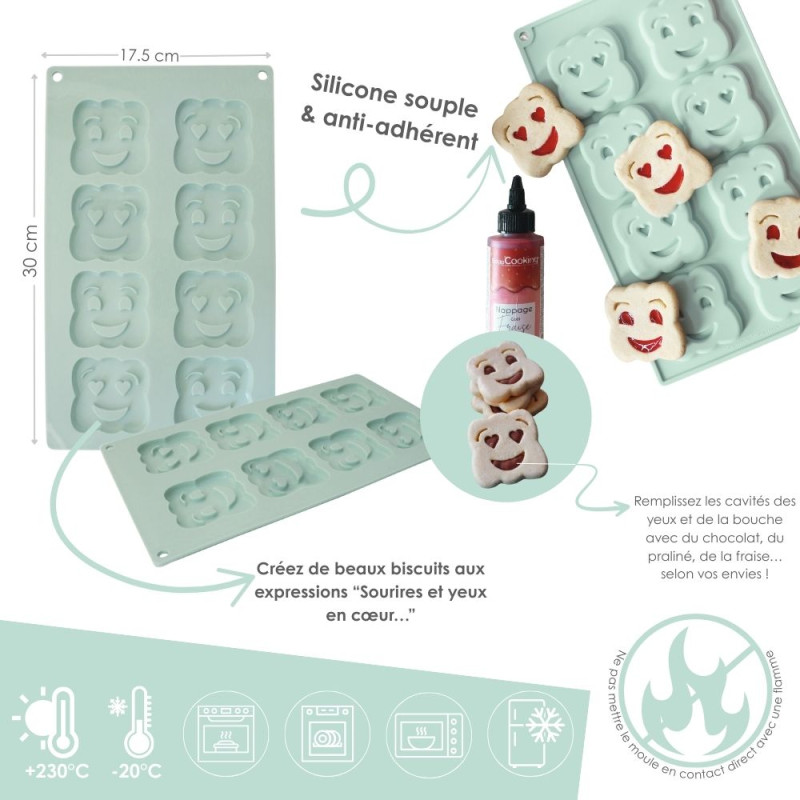 Moule silicone Drôles de biscuits