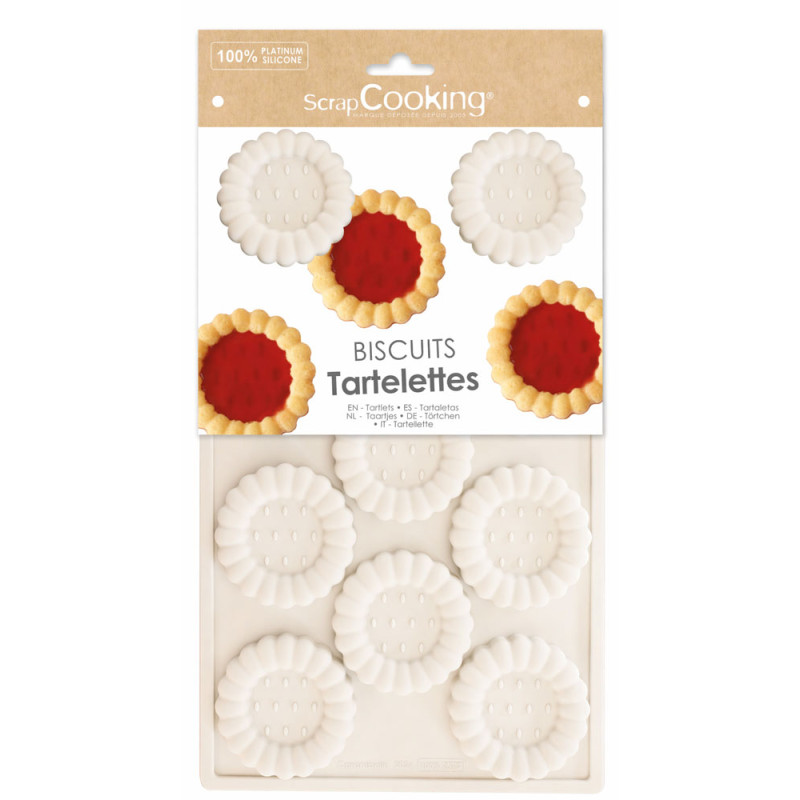 Moule silicone antiadhérent tartelettes et biscuits
