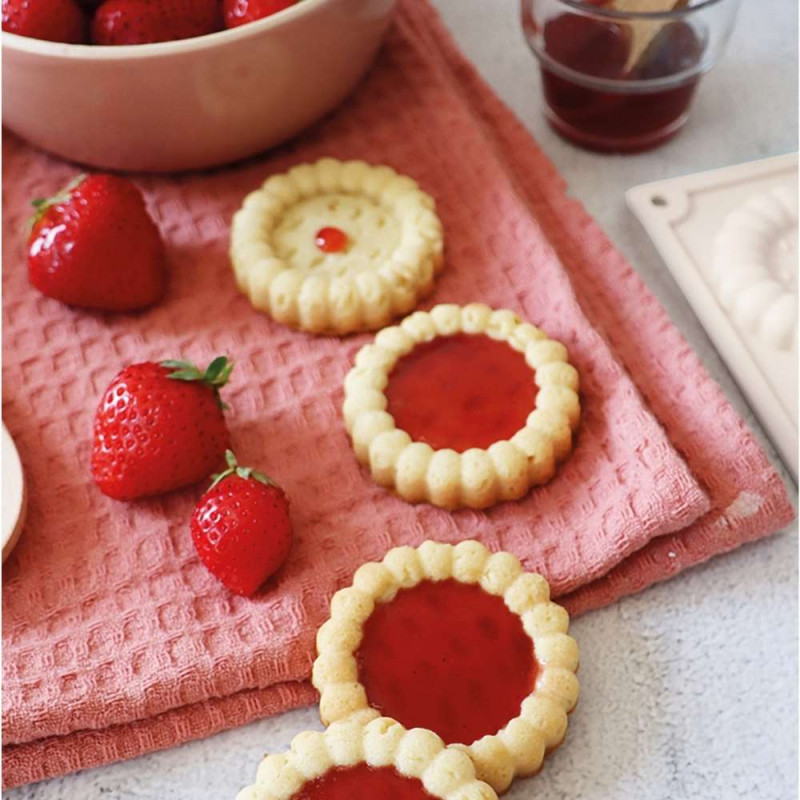 Moule silicone antiadhérent tartelettes et biscuits