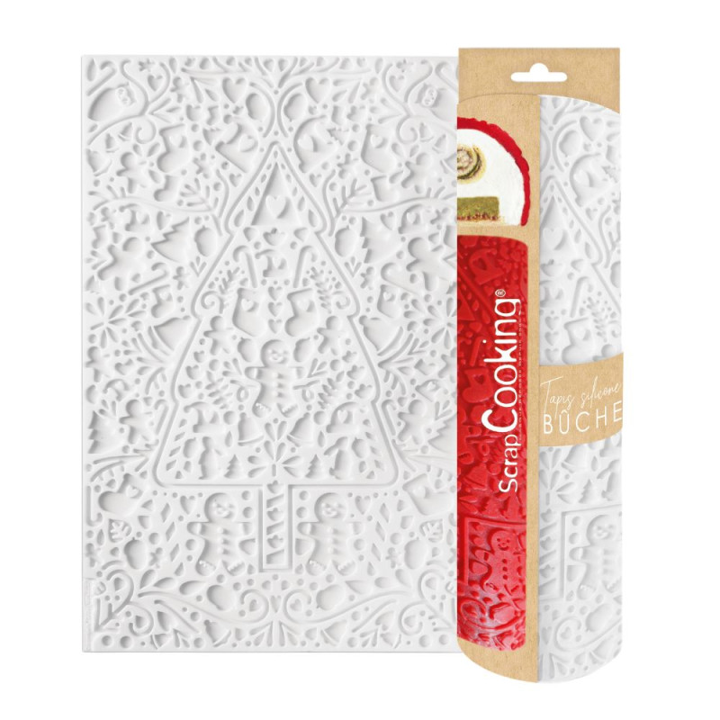 Tapis 3D en silicone à empreinte pour décoration de bûche