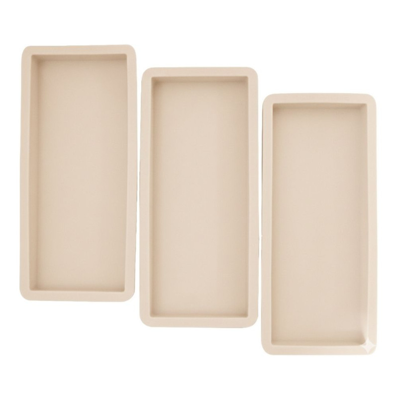 Moules silicone layer cake rectangulaires X3