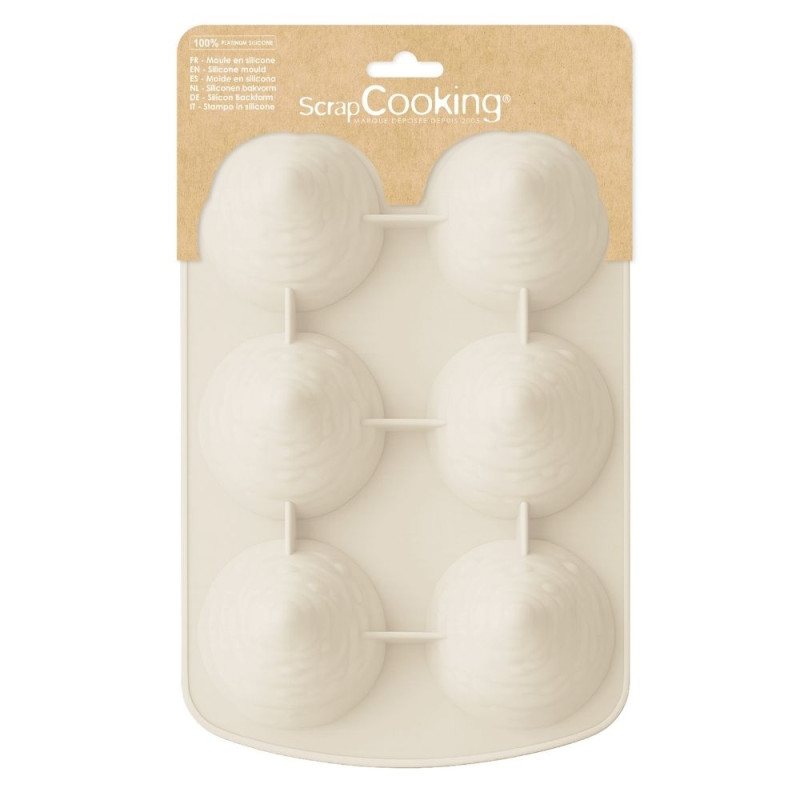 Moule silicone 3D sapins de Noël - 6 empreintes