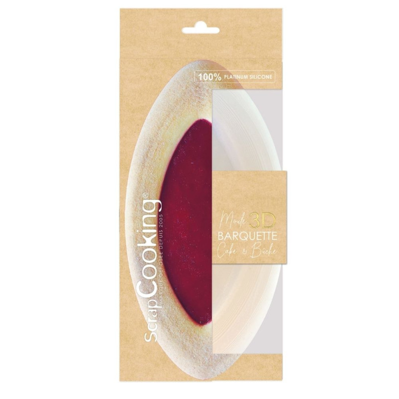 Moule silicone 3D bûche et entremets - Barquette