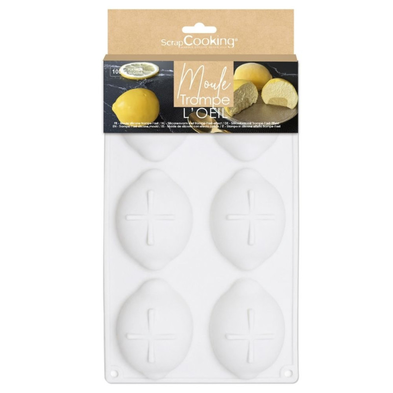 Moule silicone trompe-l’œil citron - 6 empreintes
