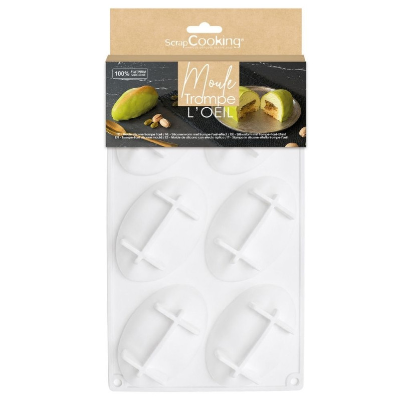 Moule silicone trompe-l’œil pistache - 6 empreintes