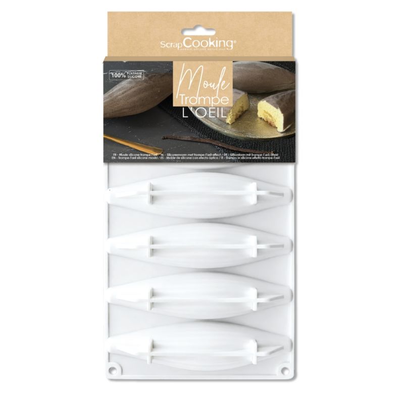 Moule silicone trompe-l’œil vanille - 6 empreintes