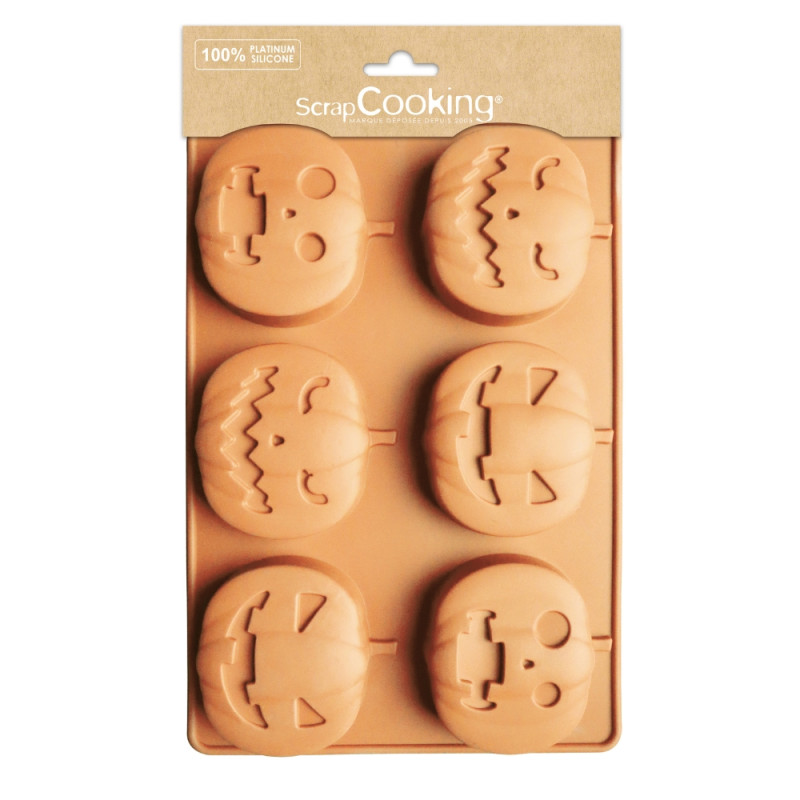 Moule silicone citrouilles x6 empreintes