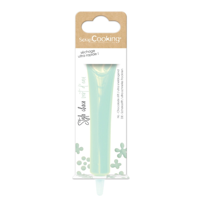Stylo alimentaire goût choco - vert d'eau