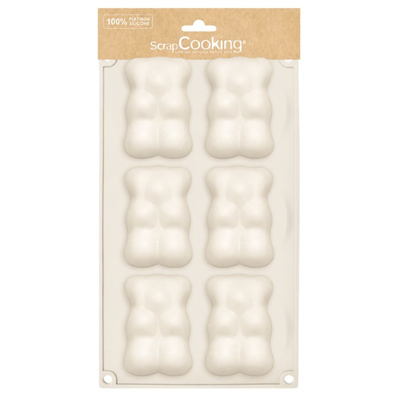 Moule en silicone gâteau oursons - 6 empreintes