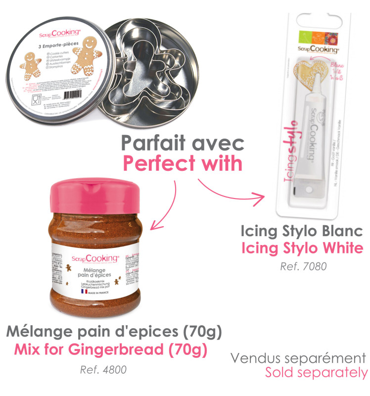 Boîte 3 emporte-pièces gingerman