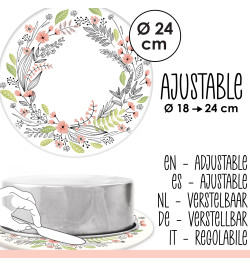 Rouleau pâte à sucre à personnaliser Flower réf.7299