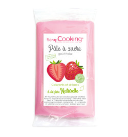 Pâte à sucre rose goût fraise 250gr R2F;7282