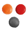 3 Halloween-themed powdered food colourings "black, orange, red"