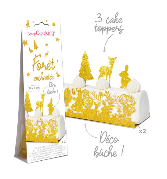 Cake scenery wrapper + cake toppers Woodland