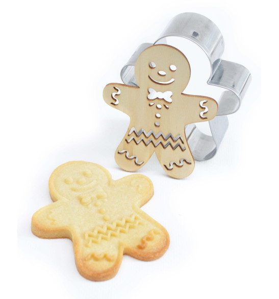 Cookie cutter + wood embosser Gingerbread man