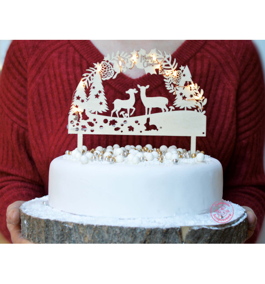 Ambiance Cake topper led Forêt enchantée réf.4949