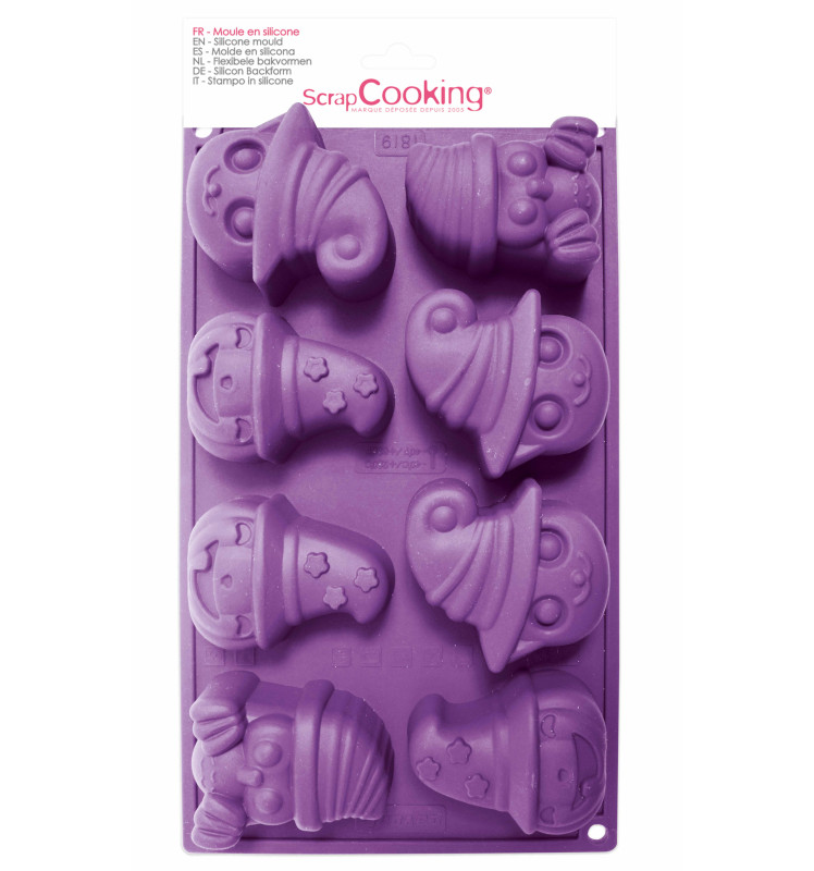 ScrapCooking® silicone mould with 8 Halloween-themed cavities