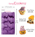 ScrapCooking® silicone mould with 8 Halloween-themed cavities