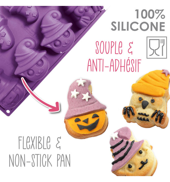 Moule à gâteaux silicone Halloween multi - ScrapCooking®