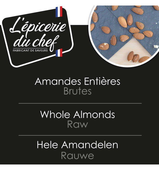 Amandes entières brutes 500g