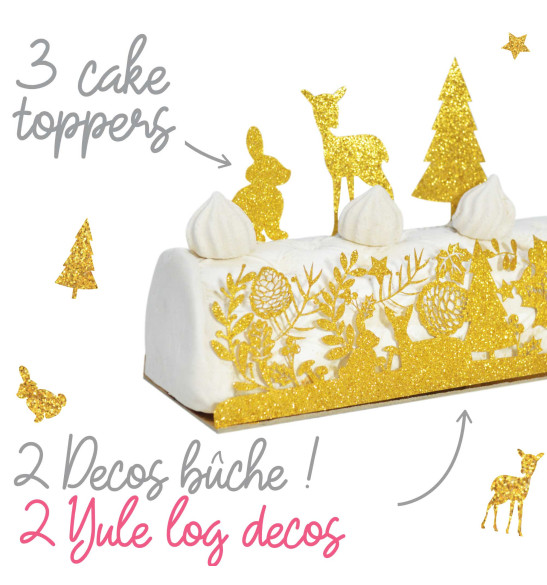 Cake scenery wrapper + cake toppers Woodland