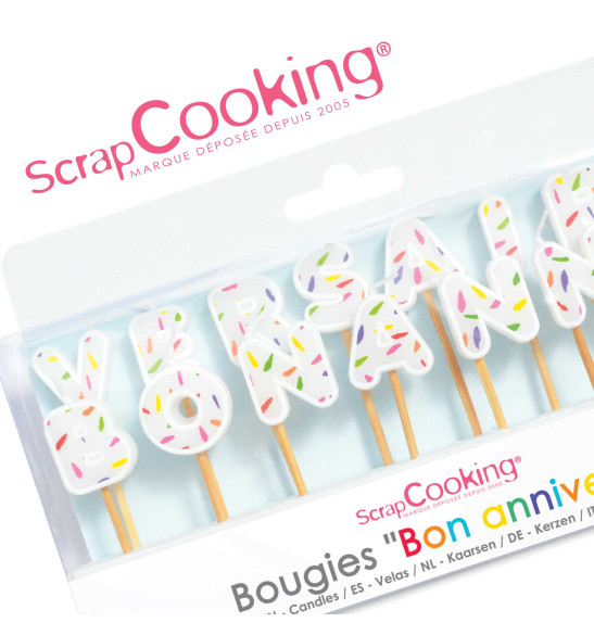 Lot de 15 bougies bon anniversaire réf.5005