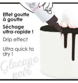 Glaçage noir goût choco - Drip cake réf.4707
