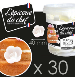 EDC8697 30 roses blanches azyme
