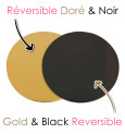 6 Thin gold/black cake boards Ø24cm