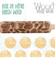 Wooden Tropical Leaves print roller -39 cm