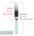 Small stainless steel angled spatula