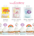 24 cupcake cases + 24 cake toppers unicorn