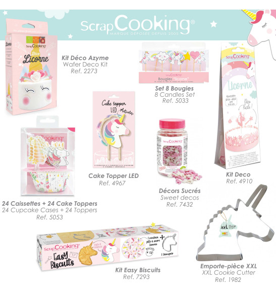 Bougie XXL Licorne - ScrapCooking®