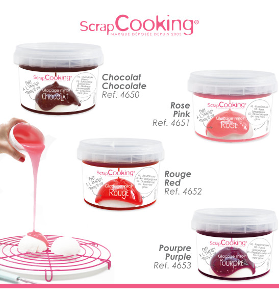 Pink ready to use mirror glaze mix 300g