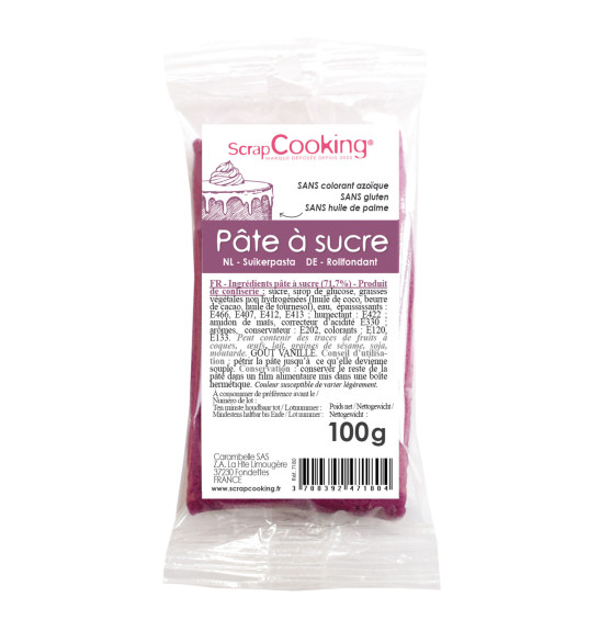 Pâte à sucre violette 100g réf.7180