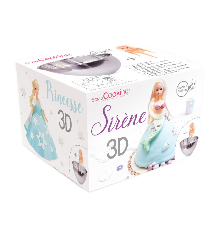 Moule dôme gâteau princesse/sirène 3D